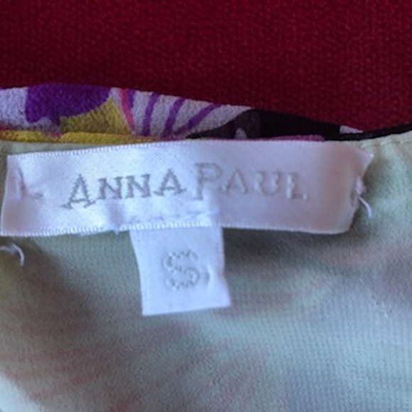 Anna Paul 100% Silk Flowered Mini Ruffled Skirt Size Small - Picture 7 of 8